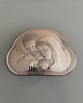 Cornice in argento Sacra Famiglia