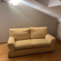 Divano letto giallo paglierino
