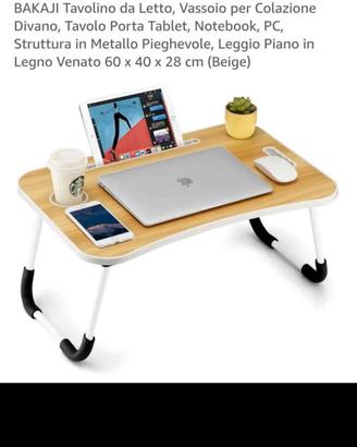 tavolino pieghevole postazione  lavoro/colazione