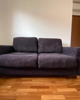 Divano letto nero sfoderabile e lavabile