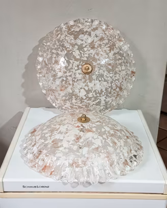 Coppia Plafoniere Applique vintage - vetro Murano 