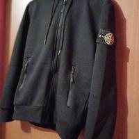 felpa con zip stone island