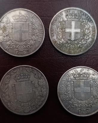 6 Scudoni da 5 lire in Argento (entra e leggi) 