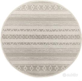 Tappeto rotondo 160 cm boho etnico geometrico