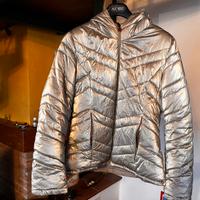 Piumino leggero Moncler double-face argento/grigio