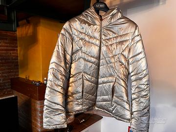 Piumino leggero Moncler double-face argento/grigio
