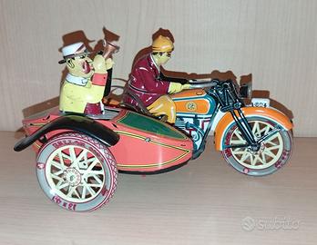 Modellino in latta sidecar - vintage