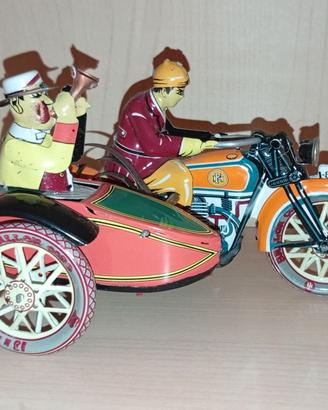 Modellino in latta sidecar - vintage
