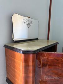 Comodino / Mobiletto vintage Art Déco con specchie