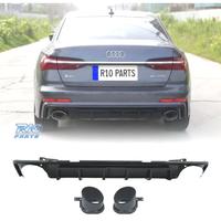 DIFFUSORE AUDI A6 19-24 LOOK RS6 NERO LUCIDO