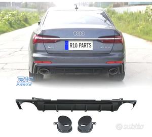 DIFFUSORE AUDI A6 19-24 LOOK RS6 NERO LUCIDO
