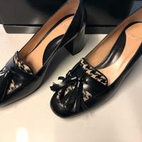 Mocassino Décolleté nere in pelle