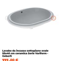 Lavabo da incasso sottopiano