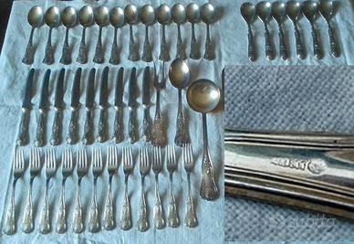 Posate servizio in bagno arg 800 vintage