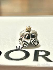 charm pandora carrozza disney con oro, cenerentola