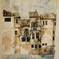 Antonio Nocera acquerello " Lungoparma "