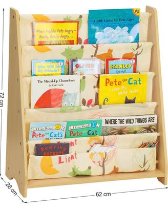 Scaffale a 4 livelli in tessutomer bambini