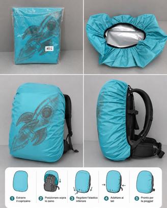 Coprizaino Impermeabile 45L Sunshine Smile Outdoor