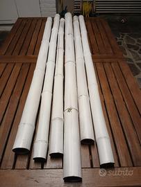 Canne di bamboo diam. da 4,5 a 6 cm bianco