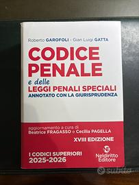 Codice penale annotato, Garofoli-Gatta,, 2025/2026