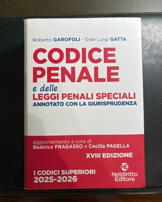 Codice penale annotato, Garofoli-Gatta,, 2025/2026