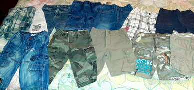 Pantaloni lunghi/corti, maglie bimbo 3-5 anni