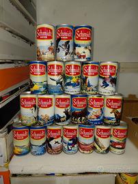 lattine di birra vuote