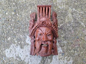 Maschera Cinese Vintage in Palissandro Intagliato