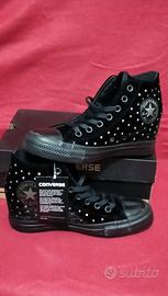 Converse All Star con zeppa interna e borchie n.39