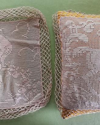 COPPIA COPRI CUSCINO IN PIZZO FILET sav33