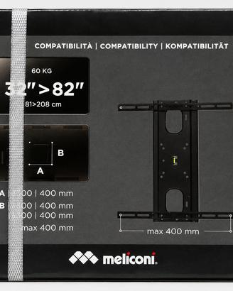 Supporto TV da parete Meliconi 32”–82” – Portata 6