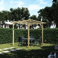 PERGOLA PERGOLATO DA GIARDINO LEGNO COPERTURA 3X3