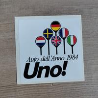 adesivo originale fiat uno auto dell'anno 1984