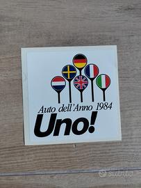 adesivo originale fiat uno auto dell'anno 1984