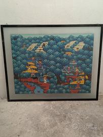 Dipinto vintage Bali Penestanan Ny Santra quadro
