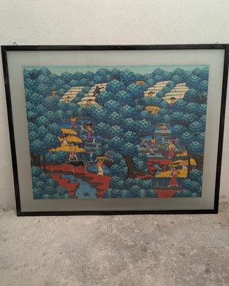 Dipinto vintage Bali Penestanan Ny Santra quadro
