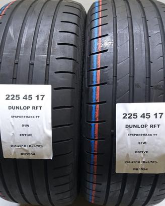 2 GOMME 225 45 17 DUNLOP BR1554