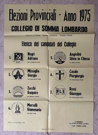 Manifesto elettorale, anno 1975