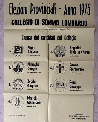 Manifesto elettorale, anno 1975