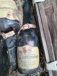 Confezione di vino caramino annata 1974