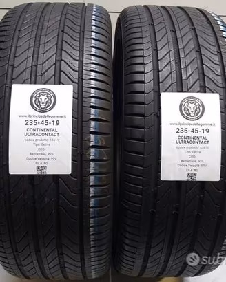 2 gomme 235 45 19 continental a45511