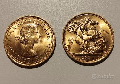 sterlina oro Elisabetta 