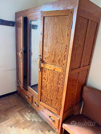 camera da letto completa in legno rustico