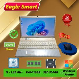PC sony 15.6" 16GB RAM SSD 500GB - Batteria Nuova