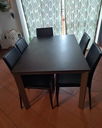 Tavolo allungabile in laminato Ardesia