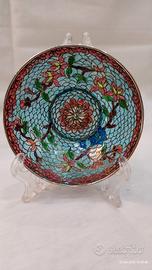Ciotolina cinese smalto cloisonne' pliqué a jour