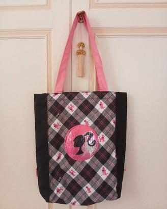 Borsa Barbie "Target" - scozzese con paillettes 