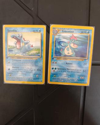 Totodile e Croconaw prima edizione Pokemon 