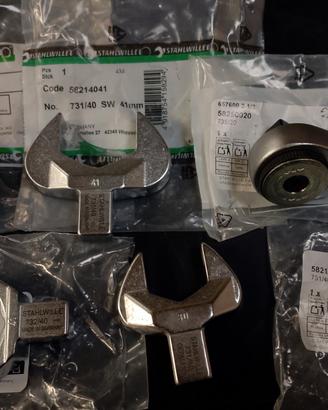 set di inserti per chiavi dinamometriche e cricche
