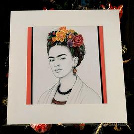 Quadro Frida Kahlo multicolor